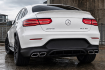 Mercedes GLC Coupé C253 2016–2023 Bakre diffuser med avgasändrör Silver (AMG63-design) foto 2