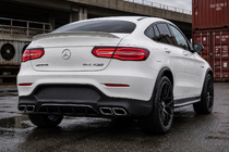 Mercedes GLC Coupé C253 2016–2023 Bakre diffuser med avgasändrör Silver (AMG63-design) foto 3