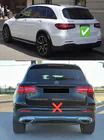 Mercedes GLC X253 2015–2022 Bakre diffusor med avgasändrör Silver (AMG63 Design) foto 7