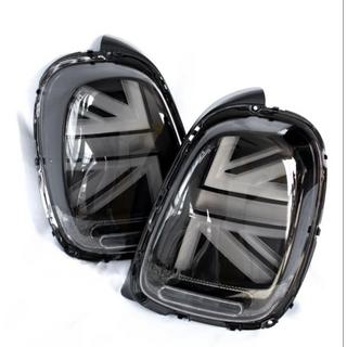 Bakre LED-baklyktor i Union Jack-stil, svarta (2 st) Mini Cooper F55/56/57 2014–2023 foto 2