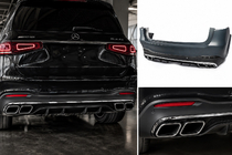 Mercedes GLS X167 2019– Bakre stötfångare med AMG-diffusor GLS63 foto 1
