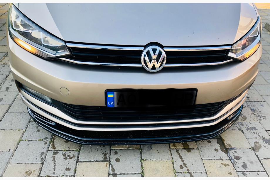 Volkswagen Touran 2015– Främre läppspoiler till stötfångare (ABS) Foto 2