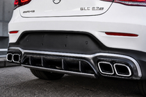 Mercedes GLC Coupé C253 2016–2023 Bakre diffuser med avgasändrör Silver (AMG63 design 2020-2022) foto 2