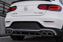 Mercedes GLC Coupé C253 2016–2023 Bakre diffuser med avgasändrör Silver (AMG63 design 2020-2022) foto 3