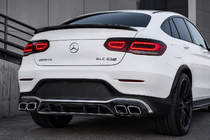 Mercedes GLC Coupé C253 2016–2023 Bakre diffuser med avgasändrör Silver (AMG63 design 2020-2022) foto 4