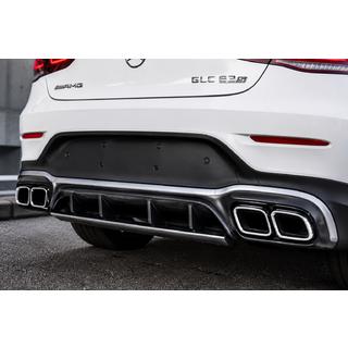 Bakre diffuser med avgasändrör Silver (AMG63 design 2020-2022) foto 2