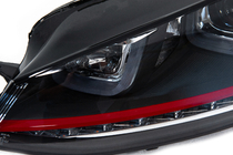 Volkswagen Golf 7/E-Golf 2012–2020 Framlyktor Red-V2 (2012-2017, dynamiska blinkers, 2 st) foto 12