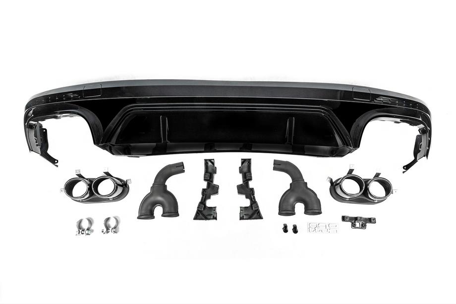 Audi Q5 2017–2025 Bakre diffuser i SQ5-stil (2017-2020, med svarta avgasändrör) Foto 1