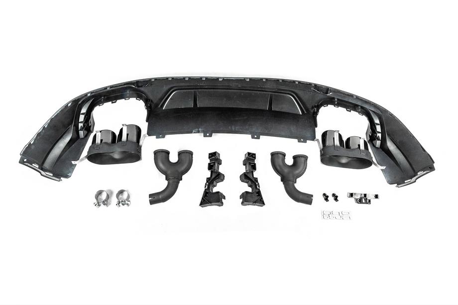 Audi Q5 2017–2025 Bakre diffuser i SQ5-stil (2017-2020, med svarta avgasändrör) Foto 5