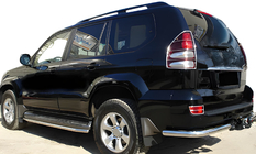 Toyota Land Cruiser Prado 120 2002–2009 Bakre hörn AK003 (2 st, rostfritt) foto 1