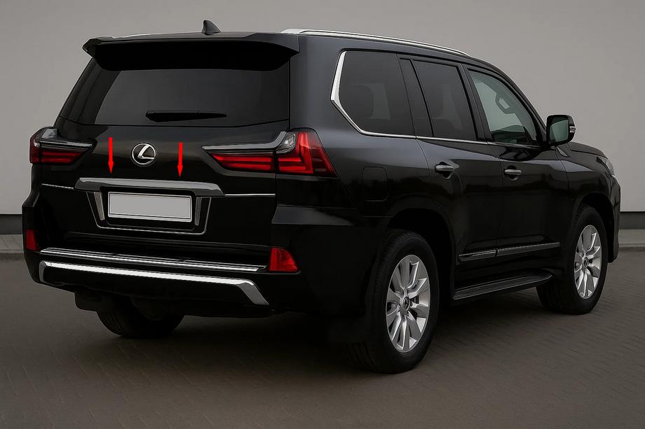 Lexus LX570/450d 2008–2022 List ovanför registreringsskylten BlackEdition (för 2016+) Image