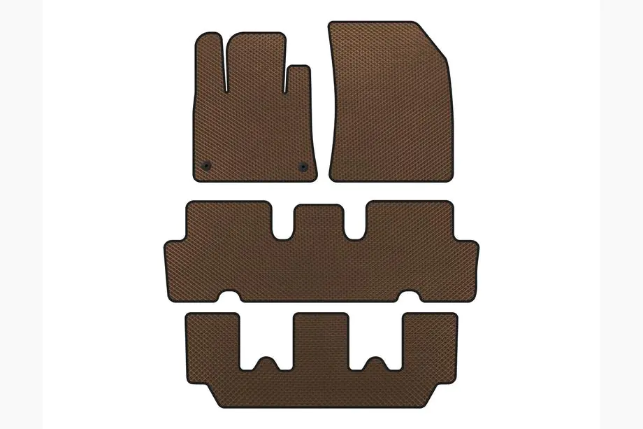 Citroen C-4 Picasso 2013–2022 EVA-mattsats V1 (3 rader, brun) Image