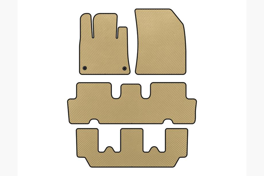 Citroen C-4 Picasso 2013–2022 EVA bilmattor V1 (3 rader, beige) Image