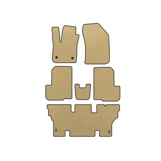 EVA bilmattor (3 rader, 7-sits, beige) Dacia Lodgy 2012–2022