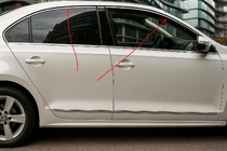 Volkswagen Jetta 2011–2018 Övre fönsterlister 6 st, rostfritt foto 1
