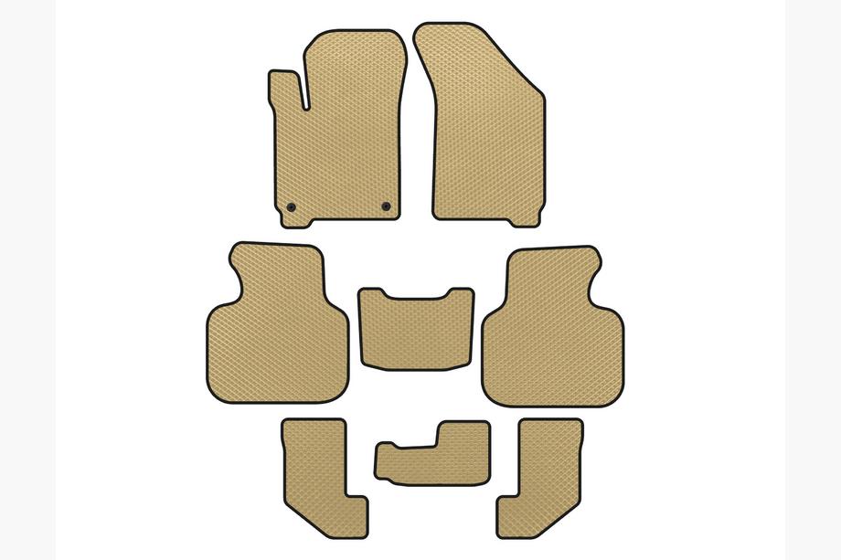 Dodge Journey 2008–2020 EVA bilmattor (2008-2011, 3 rader, beige) Foto 1