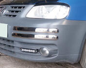 Volkswagen Caddy 2004–2010 Hörnskydd till främre stötfångaren (4 st, rostfritt stål) Carmos - turkiskt stål foto 1