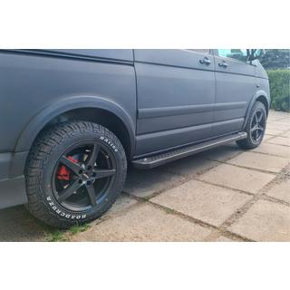 Sidosteg Allmond Black (2 st, aluminium) Volkswagen T5 Transporter 2003–2010 foto 1