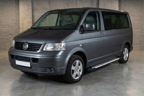 Volkswagen T5 Transporter 2003–2010 Sidosteg Line (2 st, aluminium) Lång hjulbas foto 1