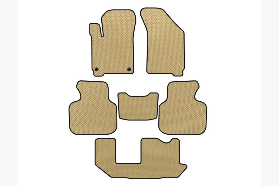Dodge Journey 2008–2020 EVA bilmattor (2011-2020, 3 rader, 7-sits, Beige) Image