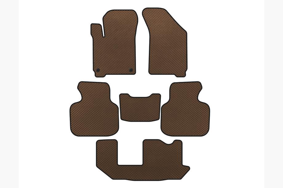 Dodge Journey 2008–2020 EVA-bilmattor (2011-2020, 3 rader, 7-sits, brun) Image