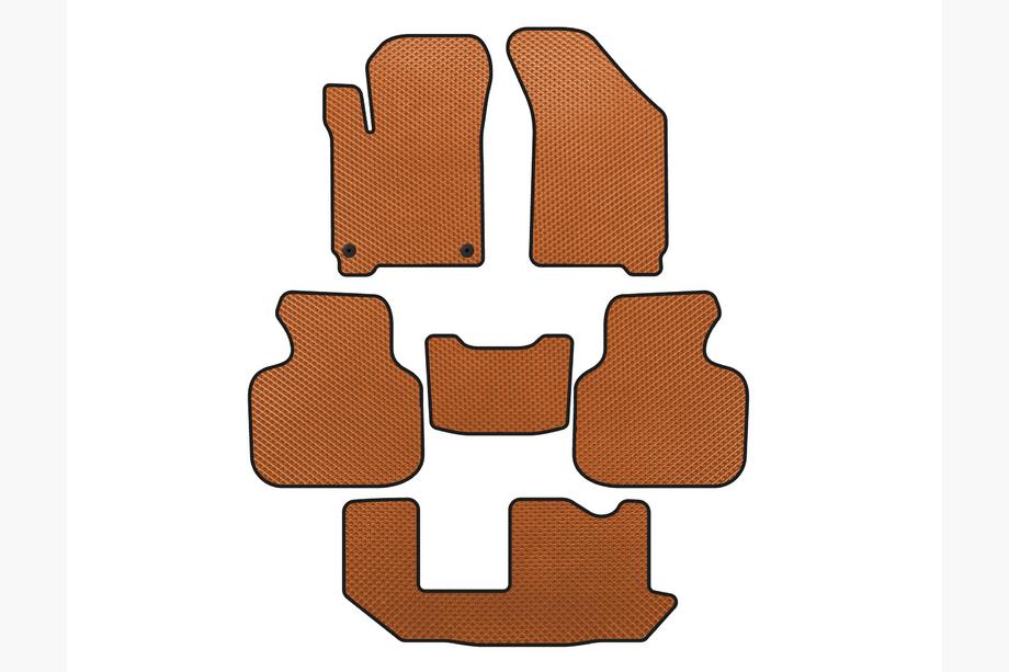 Dodge Journey 2008–2020 EVA-bilmattor (2011-2020, 3 rader, 7-sits, orange) Image