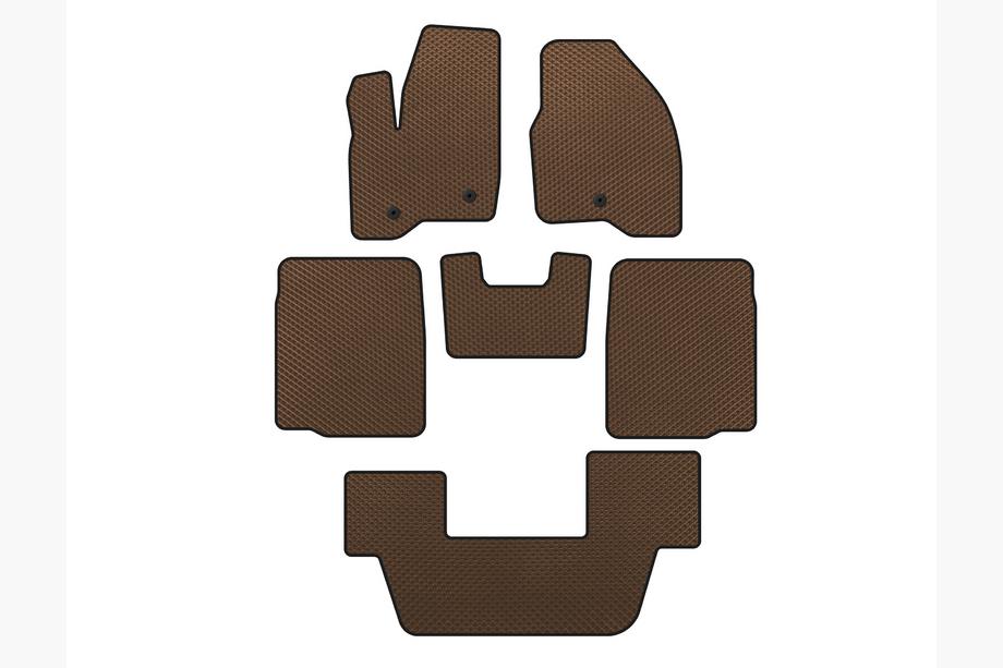 Ford Explorer 2011–2019 EVA bilmattor (3 rader, 2011-2015, brun) Image