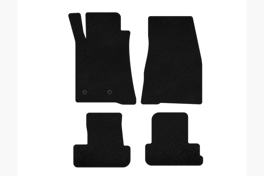 Ford Mustang 2005–2014 Textilmattor Premium (2009-2014, GT, Cabriolet, Svart) Image