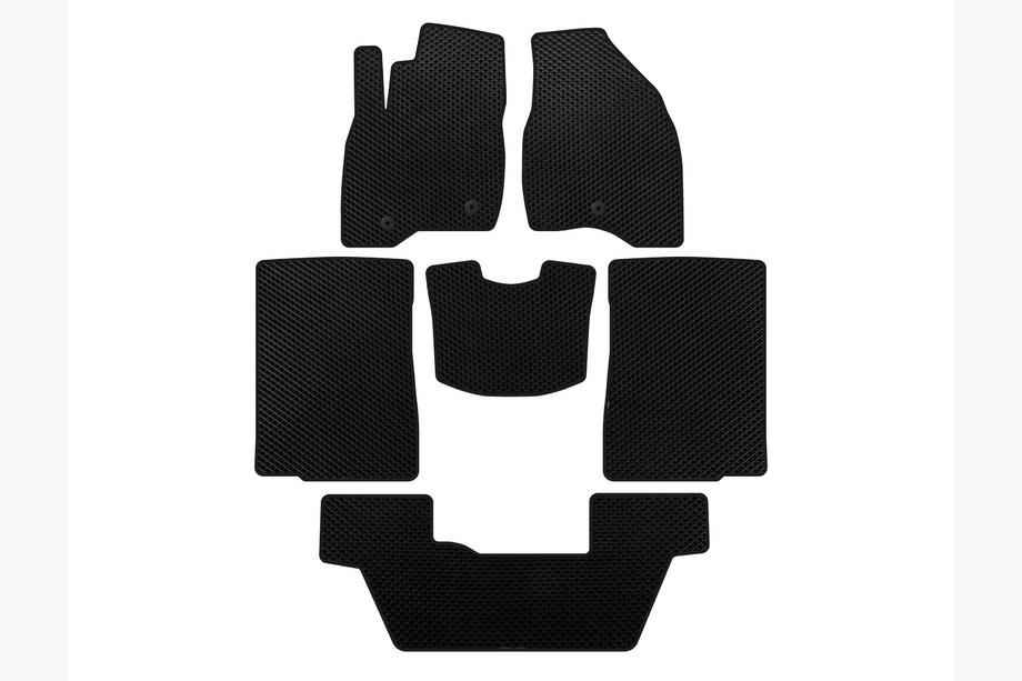 Ford Explorer 2011–2019 EVA-bilmattor (2015-2017, 3 rader, 7-sits, svart) Image