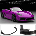 Porsche Boxster/Cayman 982 (718) 2016– Frontlip till främre stötfångare Lip V1 (2016-2019, kolfiber) foto 1
