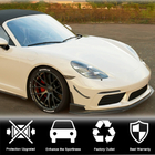 Porsche Boxster/Cayman 982 (718) 2016– Frontlip till främre stötfångare Lip V1 (2016-2019, kolfiber) foto 2