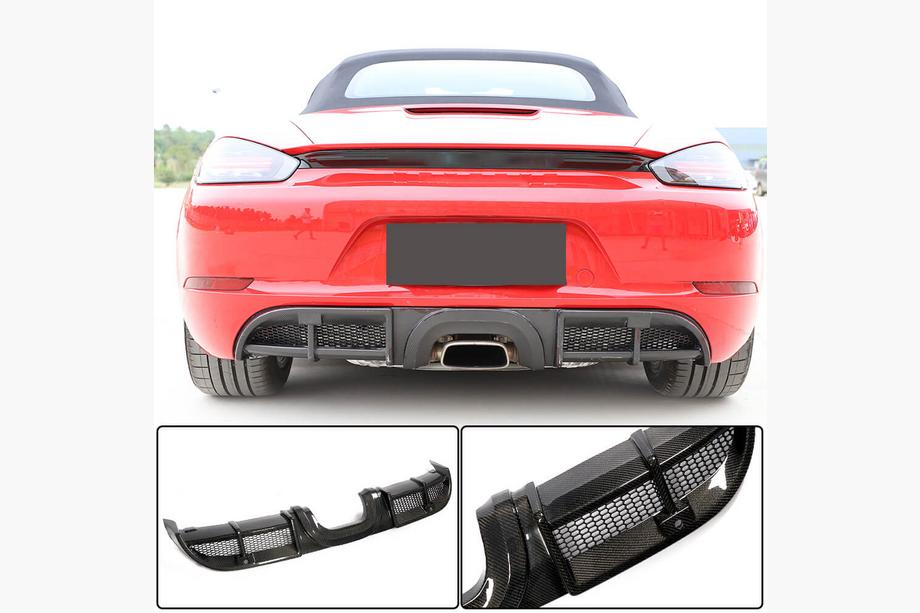 Porsche Boxster/Cayman 982 (718) 2016– Bakre stötfångardiffuser V1 (2016-2019, kolfiber) Image