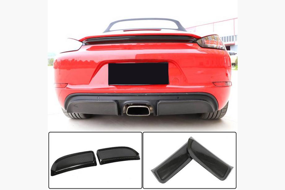 Porsche Boxster/Cayman 982 (718) 2016– Bakre stötfångardiffusor V2 (2016-2019, kolfiber) Image
