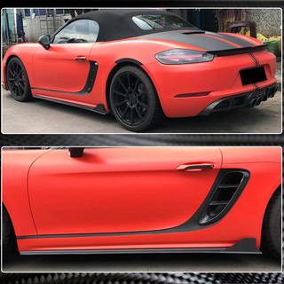 Sidokjolar V1 (2016-2019, kolfiber) Porsche Boxster/Cayman 982 (718) 2016– foto 4
