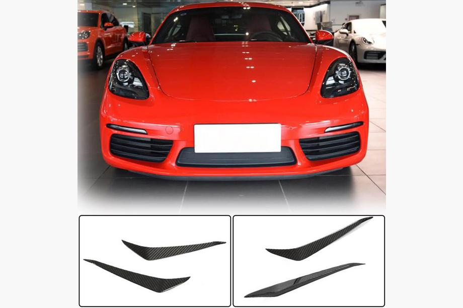 Porsche Boxster/Cayman 982 (718) 2016– Frontläpp till stötfångare (kolfiber) Image