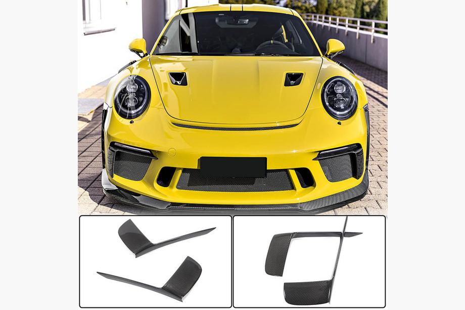 Porsche 911 (991) 2011–2019 Främre stötfångarinsatser V2 (för GT3 (RS) 2017-2019, kolfiber) Image