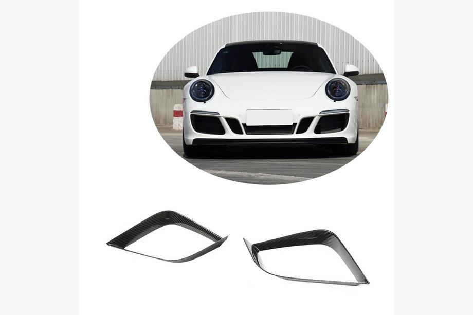Porsche 911 (991) 2011–2019 Kolfiberinsatser till främre stötfångaren (för Carrera 4 GTS 2017-2018, kolfiber) Image