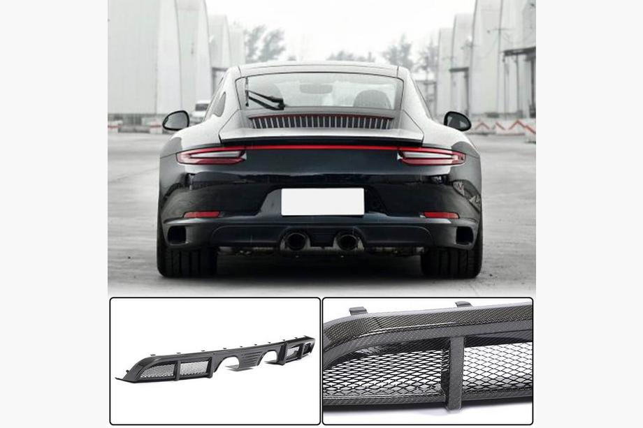 Porsche 911 (991) 2011–2019 Bakre stötfångardiffusor (för Carrera 4 GTS 2017-2018, kolfiber) Image