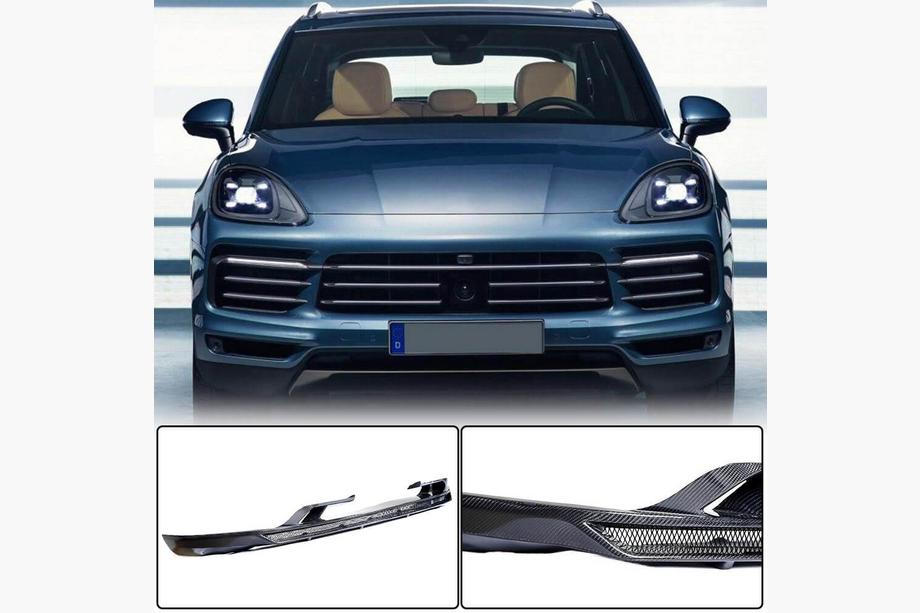 Porsche Cayenne 2018– Kolfiber frontläpp-påsats (för Base 2018-2023) Image