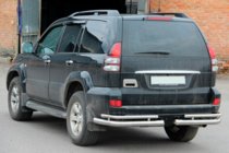 Toyota Land Cruiser Prado 120 2002–2009 Bakre dubbla hörnbågar AK003-1 (2 st, rostfritt) foto 1