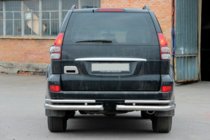 Toyota Land Cruiser Prado 120 2002–2009 Bakre dubbla hörnbågar AK003-1 (2 st, rostfritt) foto 2