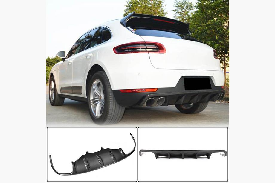 Porsche Macan 2014–2024 Bakre stötfångardiffusor V1 (2014-2021, Carbon) Image