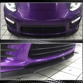 Frontspoilerläpp i kolfiber Lip V1 (för Turbo/Turbo S/GTS) foto 4