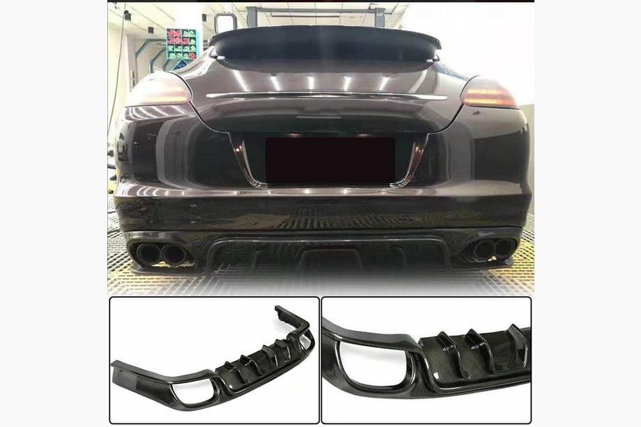 Porsche Panamera 2009–2016 Bakre stötfångardiffusor (2009-2013, kolfiber) Image