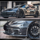 Porsche Panamera 2016–2023 Frontläpp Lip (2016-2020, kolfiber) foto 5