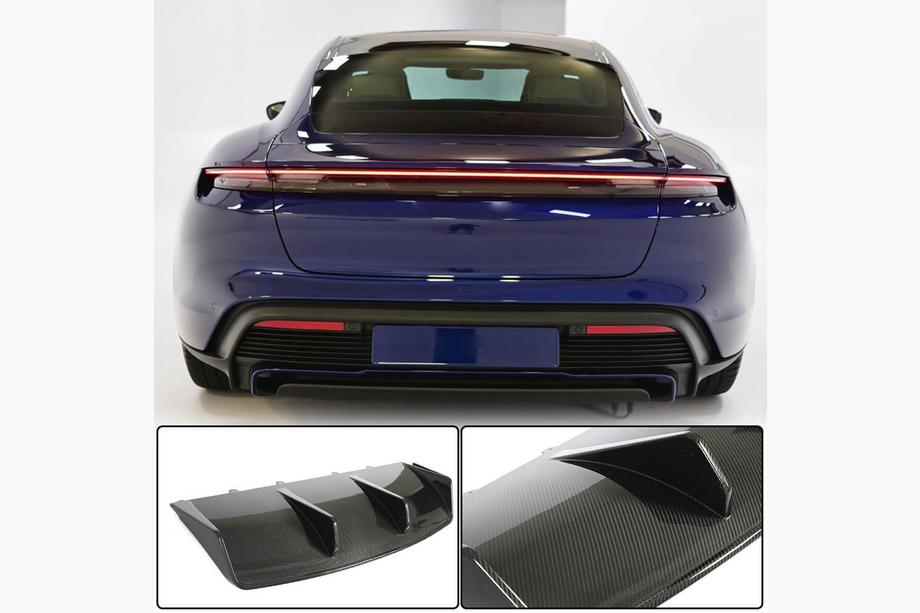 Porsche Taycan 2019– Bakre stötfångardiffuser (för 2019-2024 Turbo S SD, kolfiber) Image