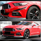 Ford Mustang 2015–2023 Frontläpp till främre stötfångare (2015-2017, kolfiber) foto 3