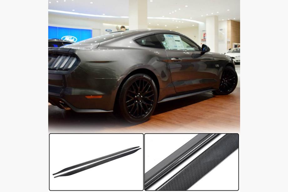 Ford Mustang 2015–2023 Sidokjolar V1 (Kolfiber) Image