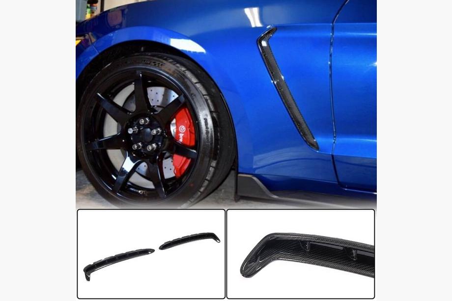 Ford Mustang 2015–2023 Skärmkåpor fram (2018-2023, kolfiber) Foto 1