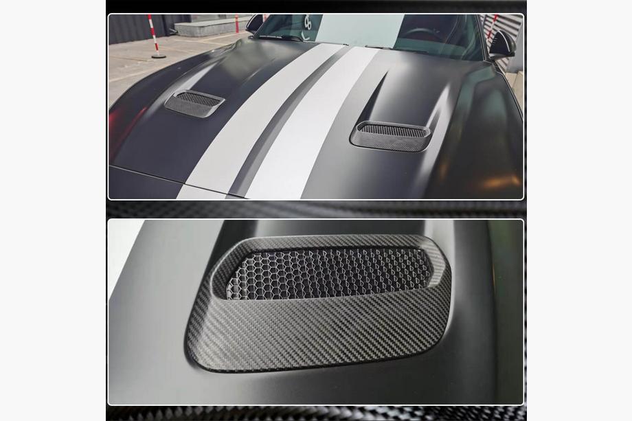Ford Mustang 2015–2023 Motorhuvslister (2018-2023, kolfiber) Foto 4